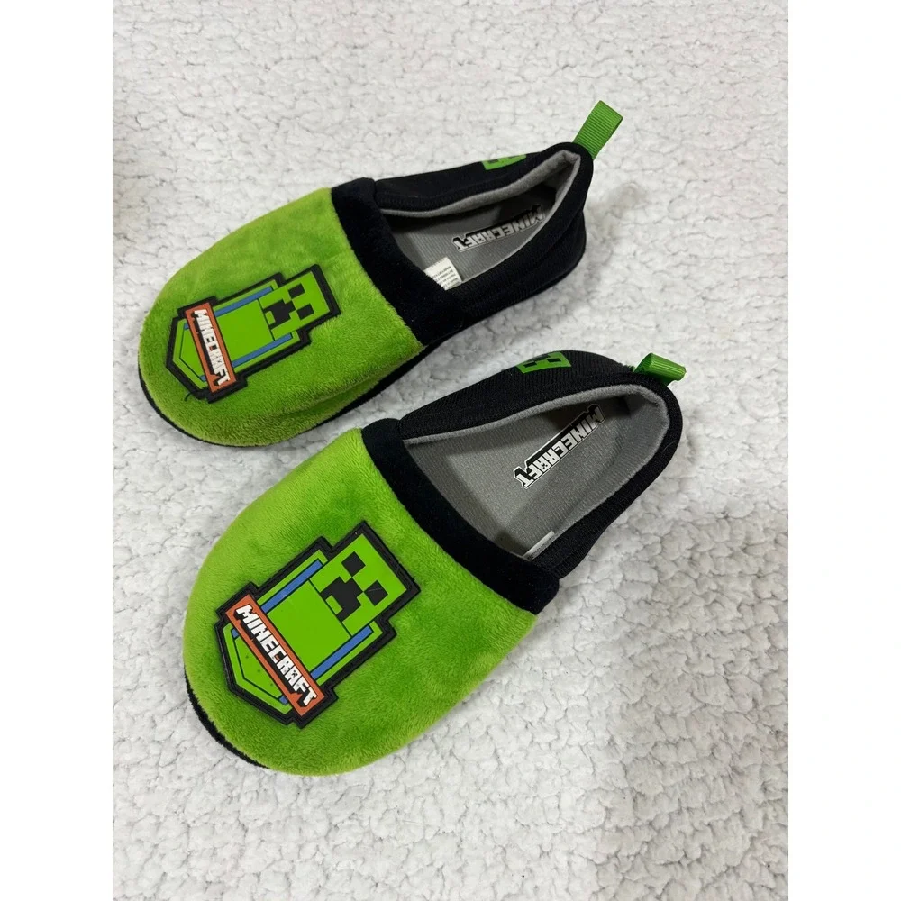 The Children's Place 1 Brown Loafers & Minecraft Slippers Bundle Preppy Casual
